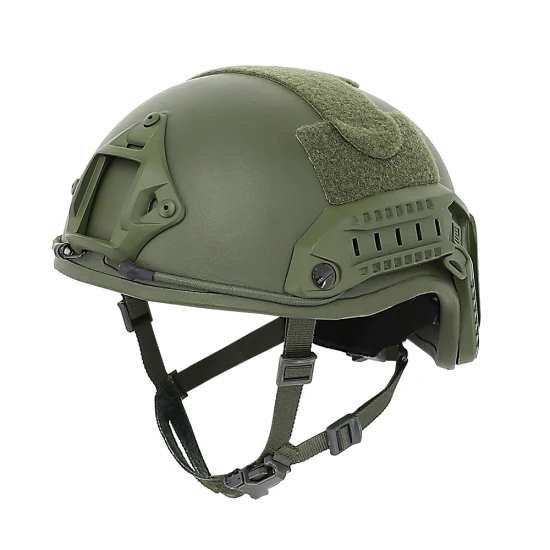 Двойное безопасное защитное оборудование, зеленый удобный пуленепробиваемый шлем уровня Iiia, быстрый баллистический шлем